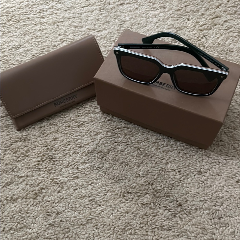 Authentic Burberry Black Sunglasses with Case